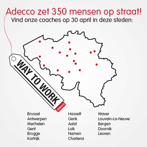 350 Adecco medewerkers helpen jonge werkzoekenden in 17 steden